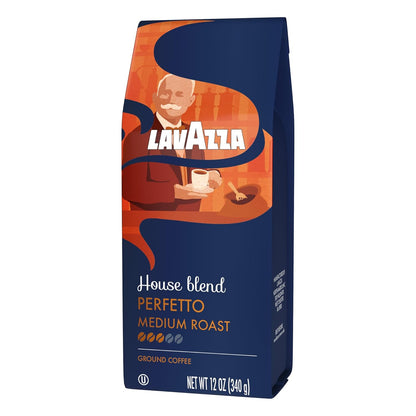 Lavazza House Blend Perfetto Medium Roast Coffee – Conference Room Coffee Service for Visitors, 100% Arabica Ground for Drip Brewers