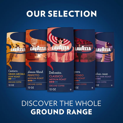 Lavazza Italian Roast Ground Coffee 12oz Bag — Premium Dark Roast Present for Coffee Enthusiasts and Foodies