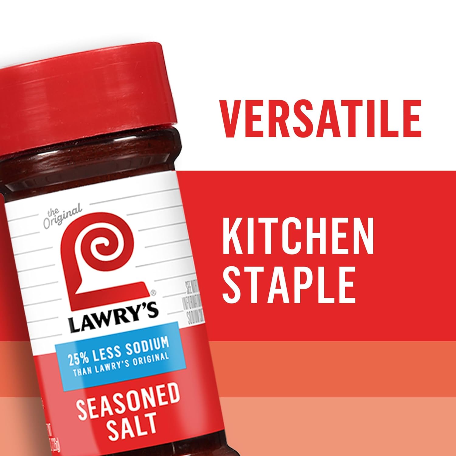 Lawry's 25% Less Sodium Seasoned Salt – Parent-Approved Spice Blend for Picky Eater Favorites