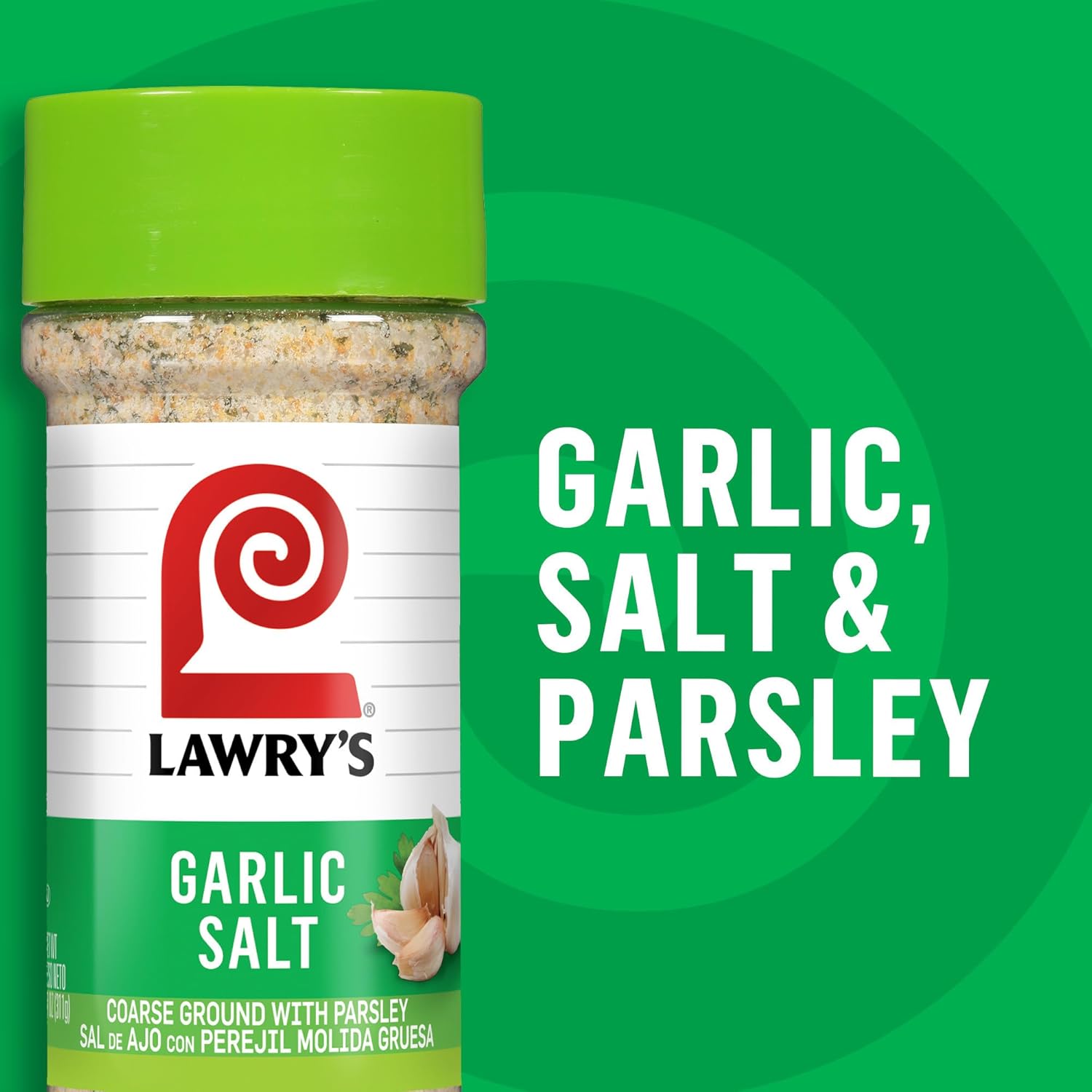 Lawry's Garlic Salt – Flavor Recovery Seasoning for Home Cooks Regaining Taste, 11 oz Shaker