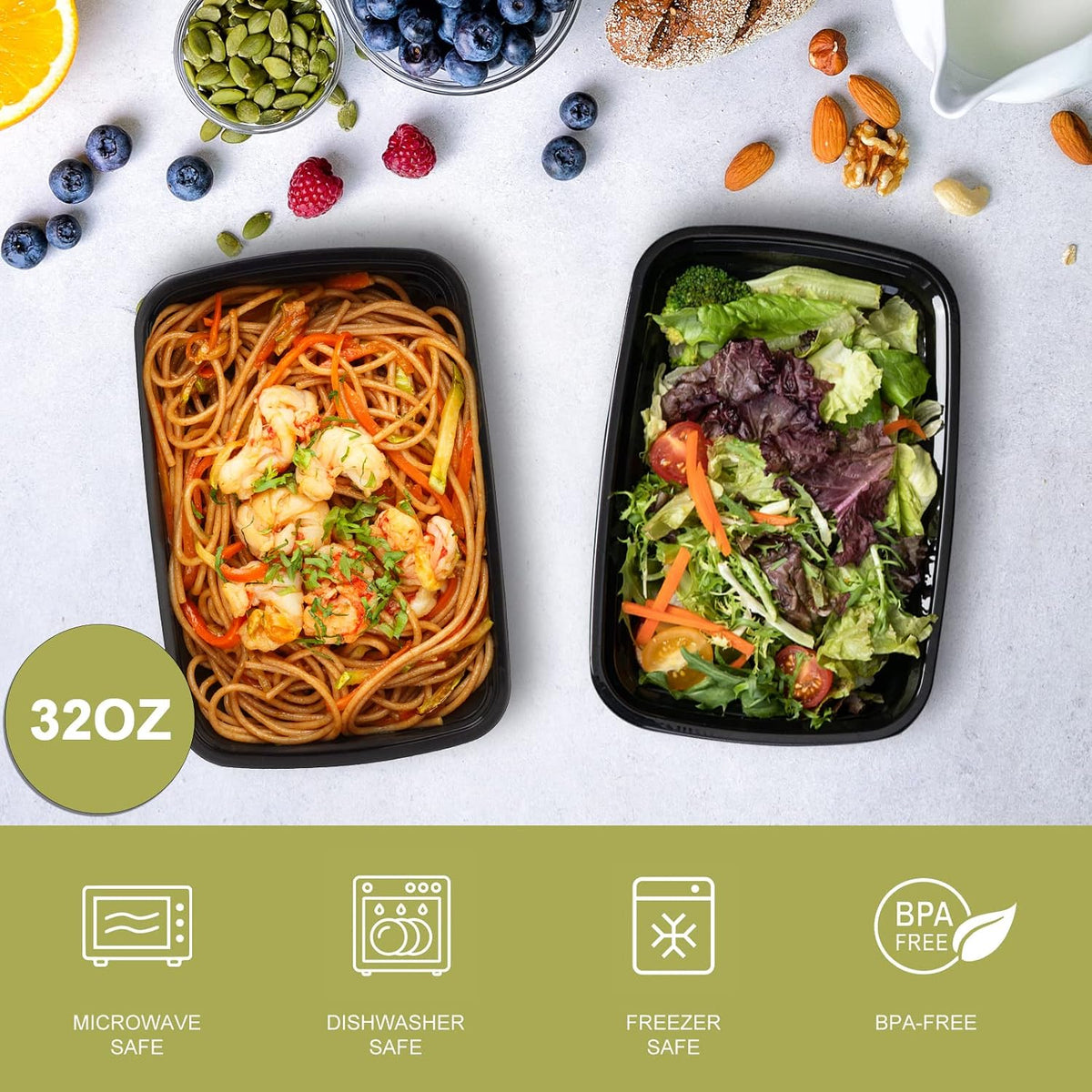 leakproof airtight snap-lid design that prevents spills during transport