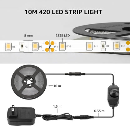 Lepro LED Strip Light – Study and Craft Workbench Illumination, 1800 Lumen Daylight White 32.8 ft