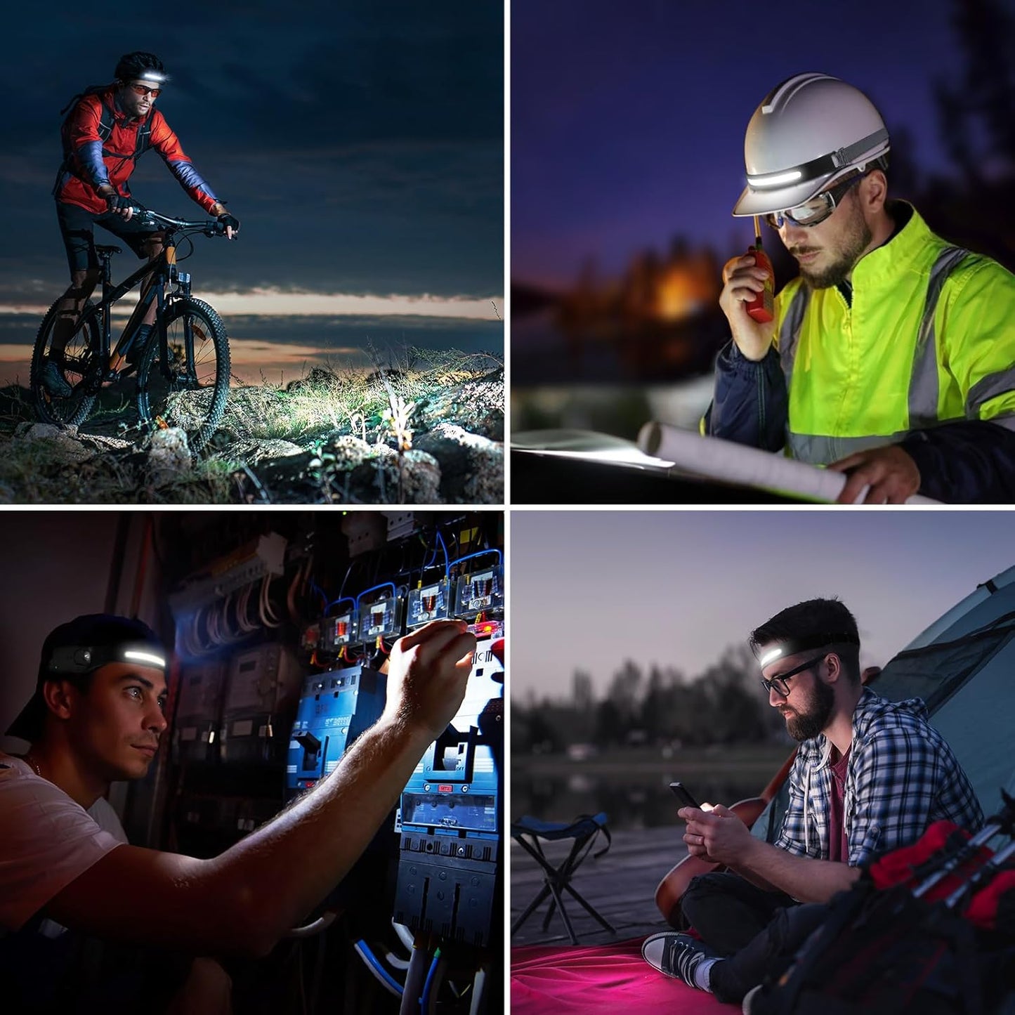 Lepro Lightweight LED Headlight for Night-Shift Crews and Attic Jobs – Wide Flood Beam Plus Focused Spotlight
