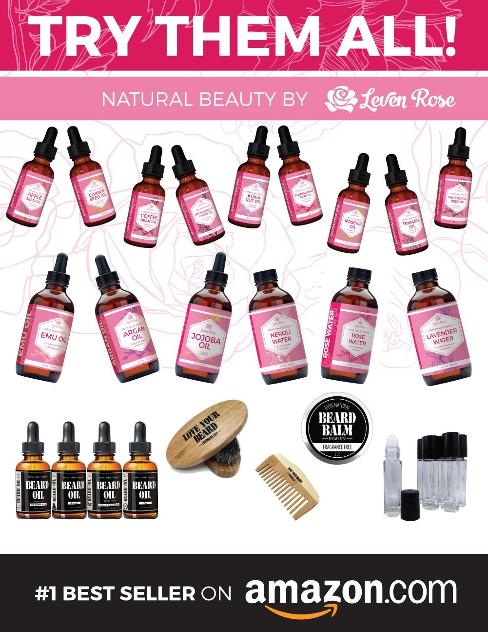 Leven Rose Pomegranate Seed Oil – Luxurious Self Care Indulgence for Dressing Table, Refined Anti Aging
