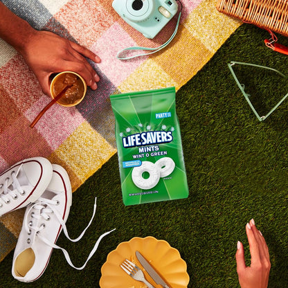 LIFE SAVERS Wint-O-Green Breath Mints – Travel-Friendly Picnic and Camping Companion, Sanitary Wrapped Pieces, 2.8 lb