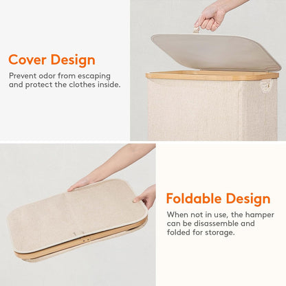 Lifewit 100L Linen Hamper – Minimalist Laundry Solution for Capsule Wardrobes and Quiet Rooms
