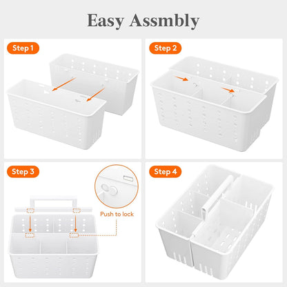 Lifewit Plastic Basket Caddy – Practical Birthday Gift for Her, Dorm Move-In Bathroom Storage