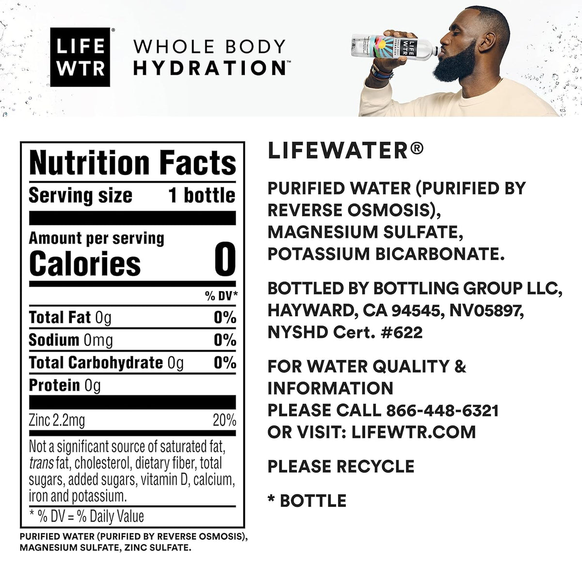 LIFEWTR Hydration Bottle Pack for Travel Days, Tailgates, and Active Outdoor Lifestyles
