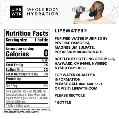 LIFEWTR Hydration Bottle Pack for Travel Days, Tailgates, and Active Outdoor Lifestyles