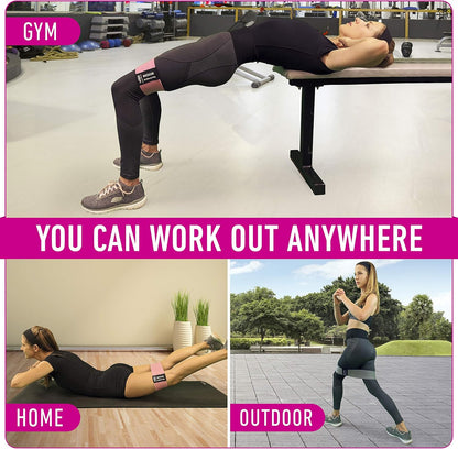 LiformeFit Resistance Band Kit – Streamlined Four-Band System with Carry Pouch for Clean Spaces