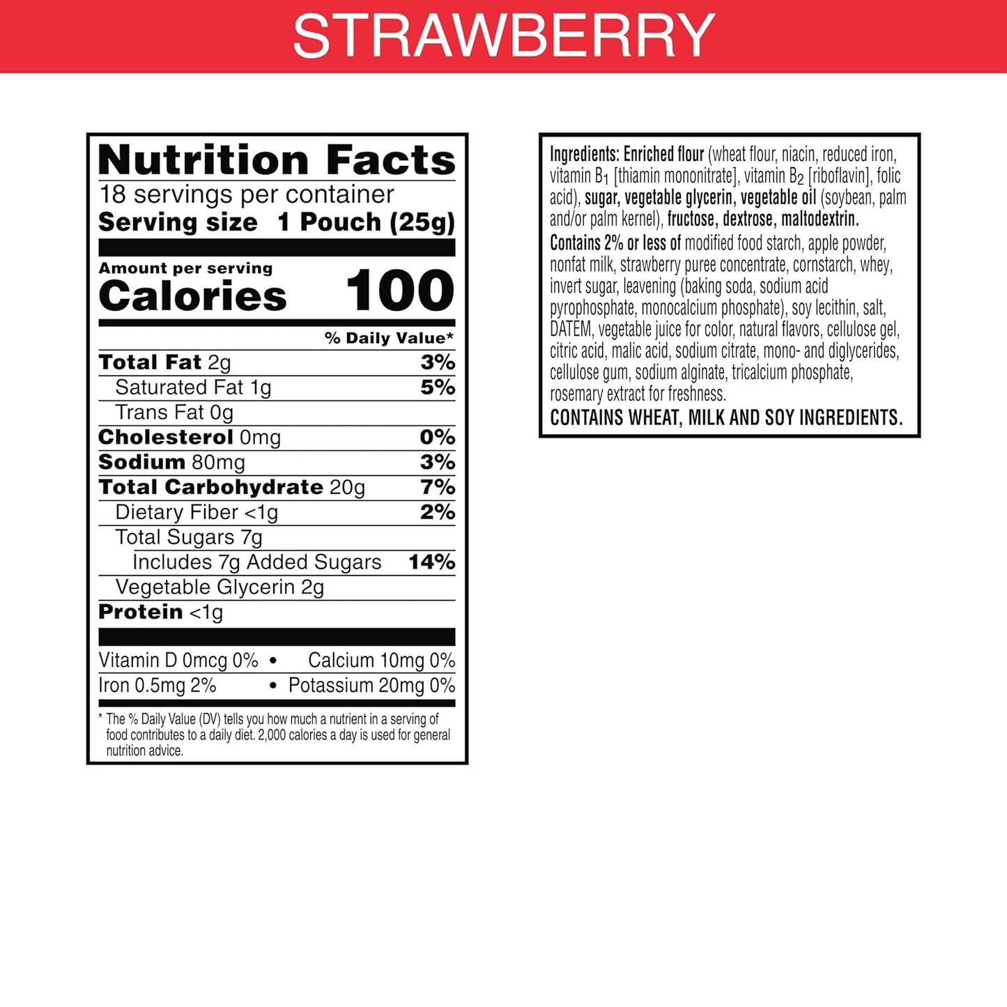 light flaky pastry crust with strawberry-flavored filling and icing drizzle