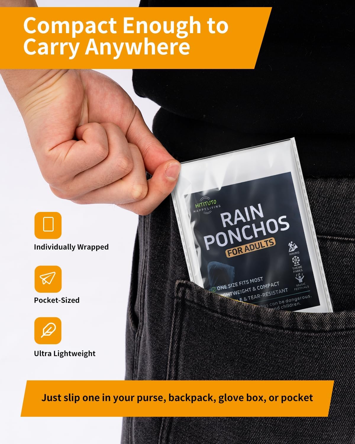 lightweight disposable-style material that folds flat for storage in cars, bags, or kits
