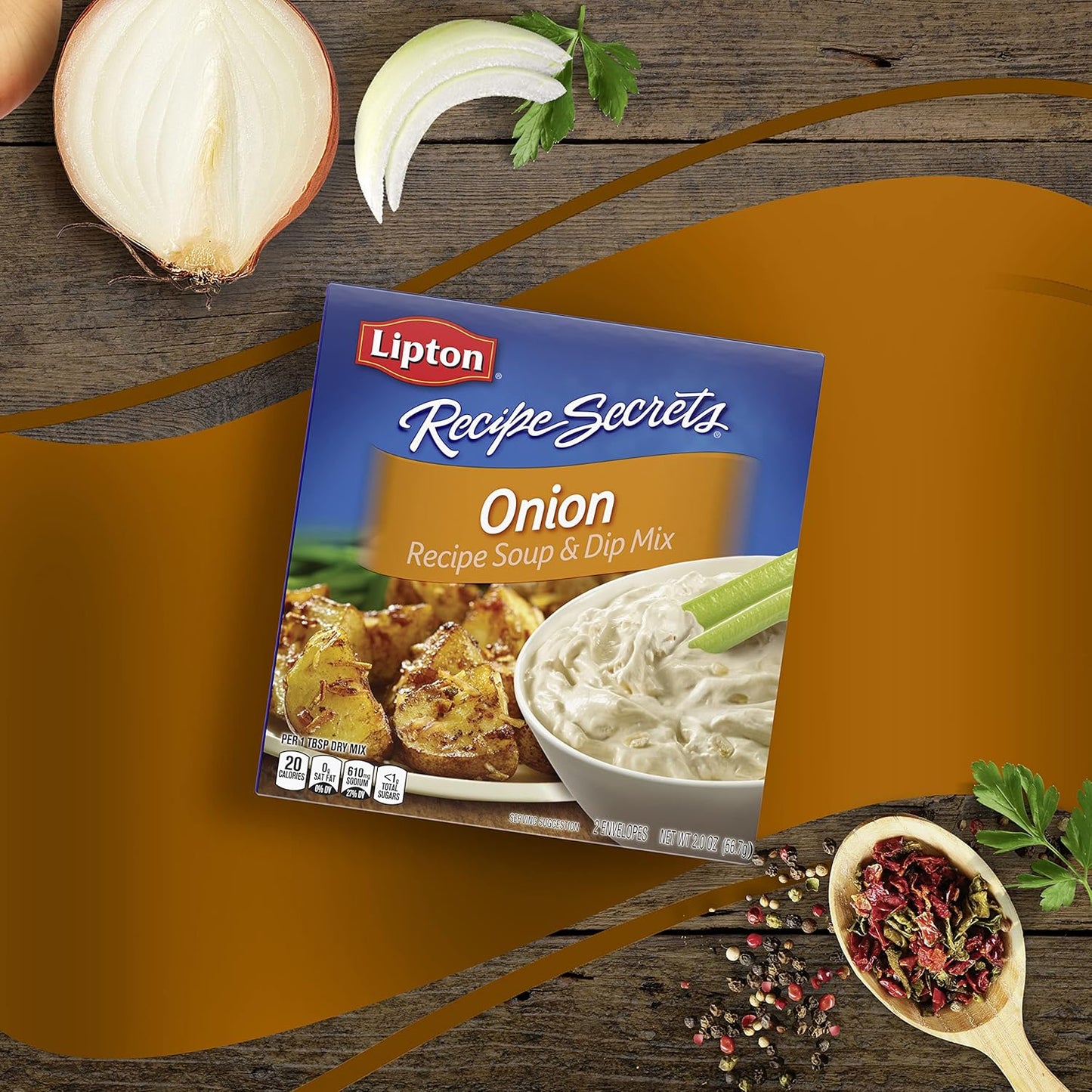 Lipton Recipe Secrets Onion Soup and Dip Mix – Convenient Stocking Stuffer for Busy Moms and Home Chefs