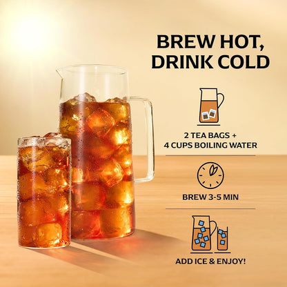 Lipton Unsweetened Iced Tea – Portable Bulk Brew for Outdoor Dining and Summer Hosting, Family Size 24 Bags