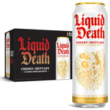 Liquid Death Psycho Cider Flavored Sparkling Water – Caffeine-Free Focus Companion for Long Work Sessions and Study Days, 12 Fl Oz Pack of 12