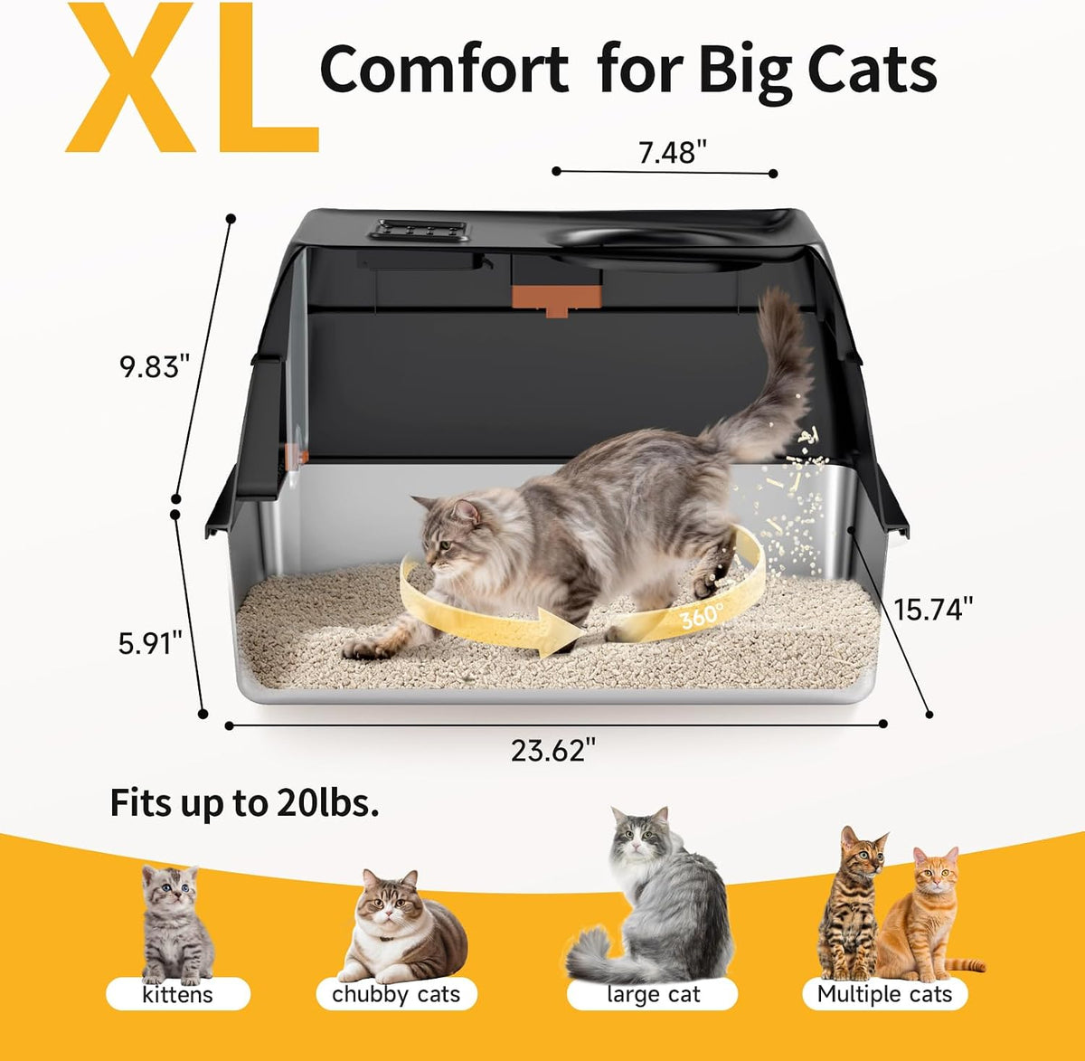 lockable dog-proof latch with front entry and top exit design