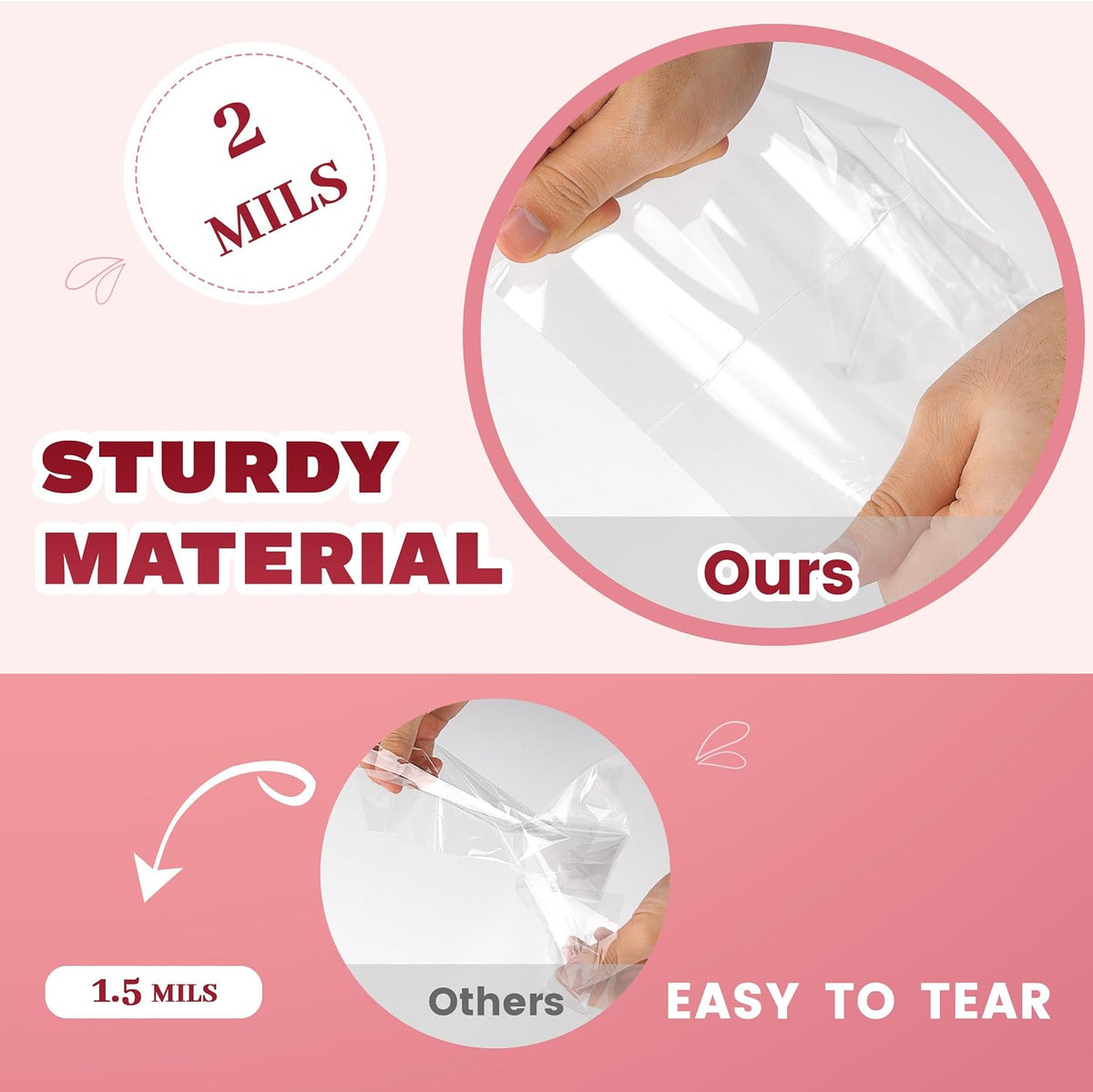 LOKQING Cellophane Goodie Bags – Kids Birthday Party Favor Packaging, Food Safe 6x10 Inch 100 Pack Clear with Ties