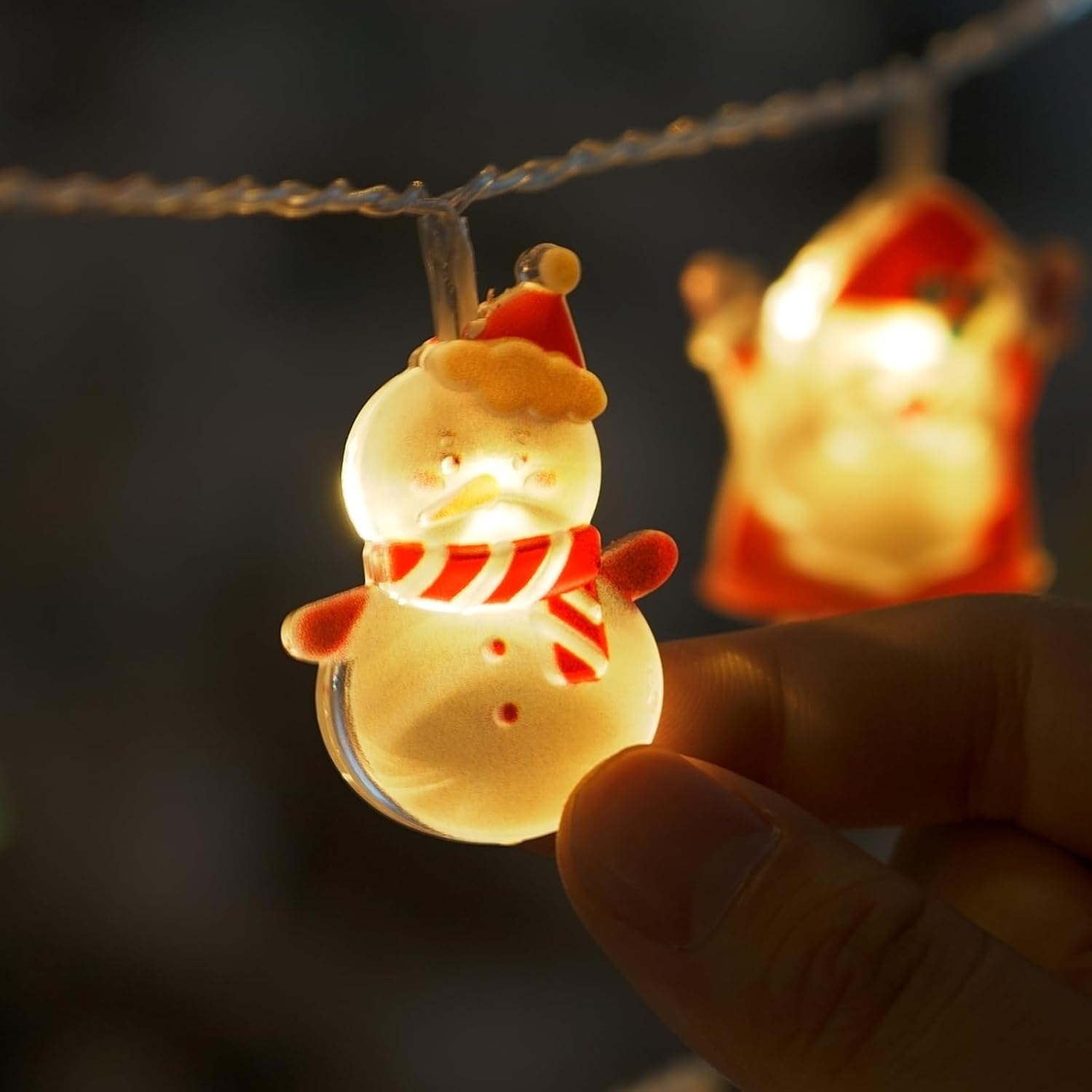 LOLStar Xmas String Lights – Themed Christmas Fairy Lights with Wreath Stocking and Candy Cane Accents for Indoor Home Styling