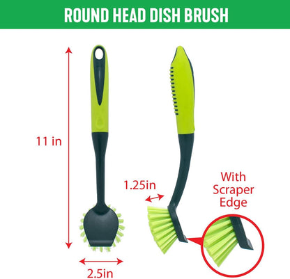 long plastic handles (9.75-14 inch range) to reduce bending