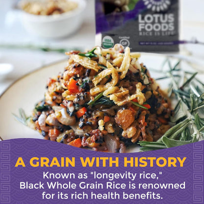 Lotus Foods Organic Forbidden Rice – Longevity Grain for Gut-Friendly Stir-Fry Nights and Wholesome Family Wellness Routines