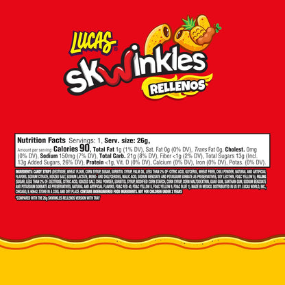 Lucas Skwinkles Pineapple Chili Candy Strips – Shareable Party Favor Gift for Quinceañeras, Graduations, and Family Gatherings