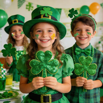 Lucky Charm Co. St Patricks Day Party Tattoo Set 150ct – Themed Rainbow Decoration Accents for Mantel, Entryway Table and Holiday Dinner Spread