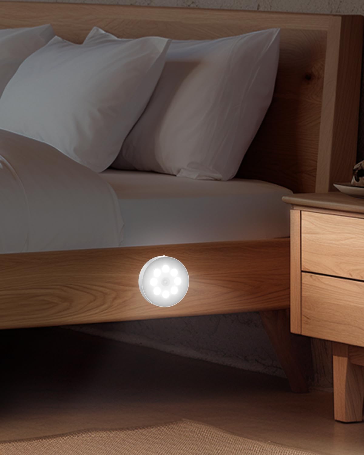 LumaGlow PIR Motion Activated Nightlight – Hands-Free Bedside Safety Light for Elderly Parents and Mobility-Conscious Sleepers