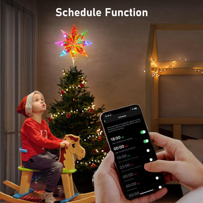 LumaGlow RGB Star Topper – Versatile Indoor Outdoor Christmas Light for Camping and Patio Tables