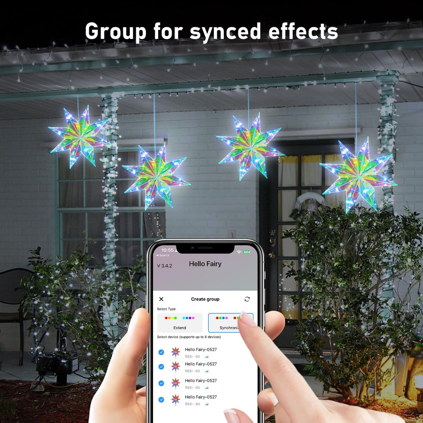 LumaGlow RGB Star Topper – Versatile Indoor Outdoor Christmas Light for Camping and Patio Tables