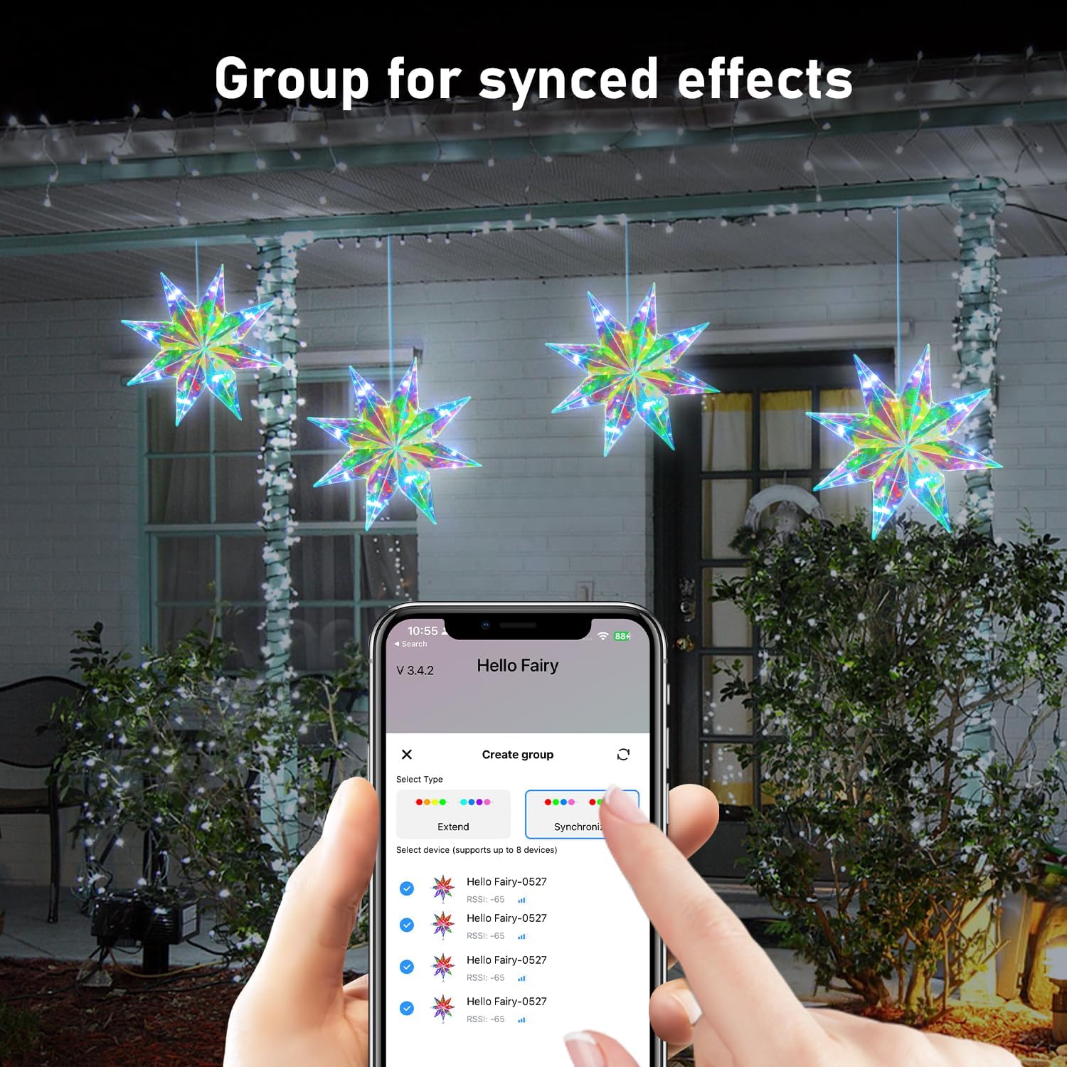 LumaGlow RGB Star Topper – Versatile Indoor Outdoor Christmas Light for Camping and Patio Tables