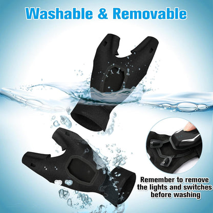 LumeFlex Fingerless Flashlight Gloves – Father's Day Gift from Kids, Thoughtful Gift for Mechanic Dad