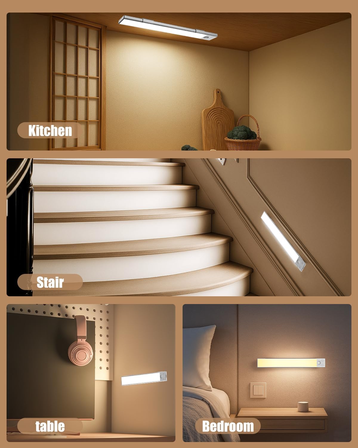 LumenGlow Rechargeable LED Light Bar – Stylish Atmosphere Lighting for Reading Nooks and Open Concept Spaces