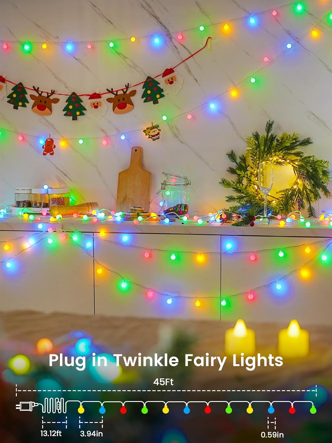 Lumify Home RGB LED String Lights – Pet and Kid Friendly Room Decor with No Flame, No Heat, and App Scheduling
