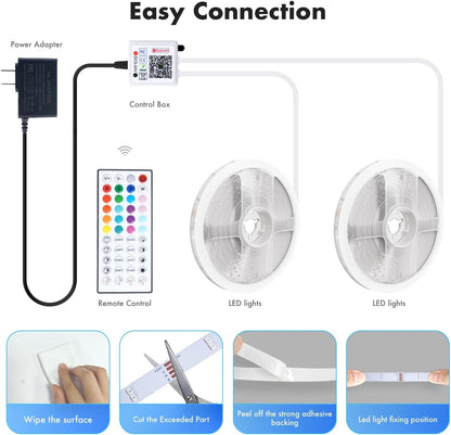 Lumify LED Strip Lights – Valentine's Day Gift Idea for Him or Her, Dimmable Color Changing Strip with Romantic Music Modes