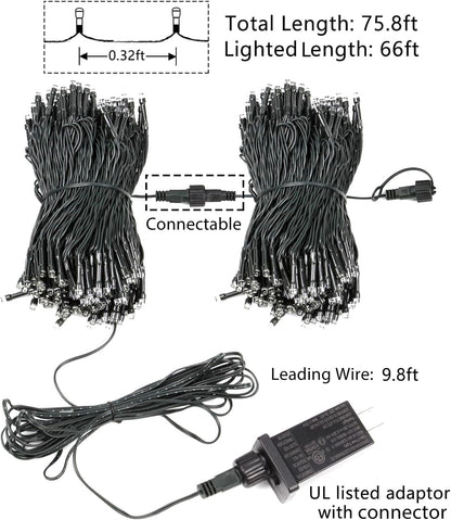 Lumify Low Voltage 29V Green Wire Lights – Smoke-Free Open Flame Candle Alternative for Mantle and Bedroom