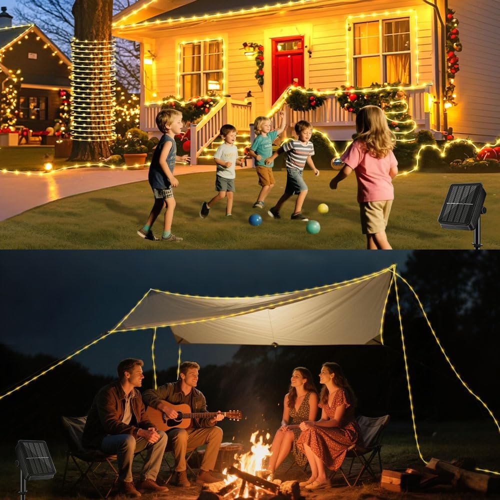 Lumify Solar Rope Light IP65 Waterproof 100LED Smokeless Fire Risk Free Light for Sleep Time and Indoor Use