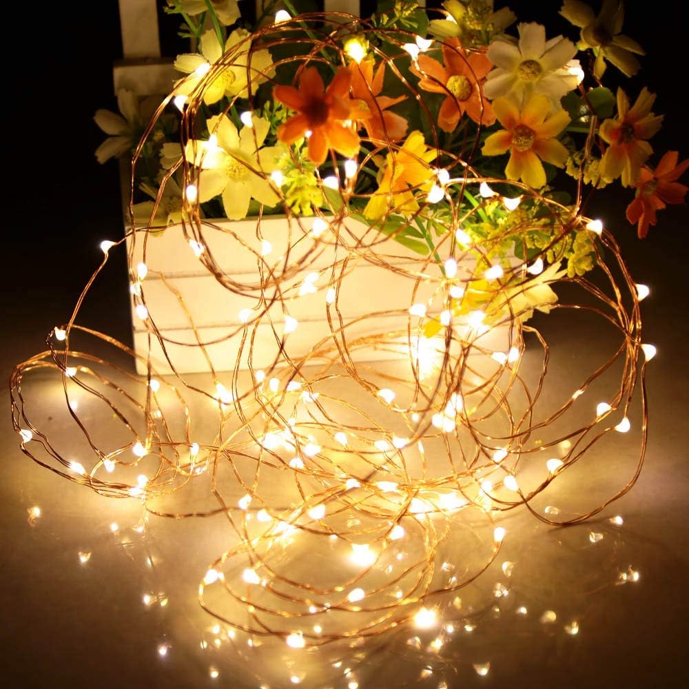 Lumify Starry Copper Wire LED String Lights – Moldable 16ft Battery Fairy Lights for Dorm Room Aesthetic and Home Wall Art