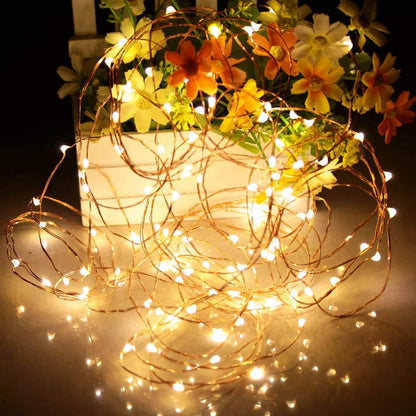 Lumify Starry Copper Wire LED String Lights – Moldable 16ft Battery Fairy Lights for Dorm Room Aesthetic and Home Wall Art