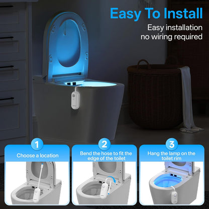 LumiGuard Motion Sensor Toilet Light – Mood Lighting for Half Bath, Waterproof LED Accent