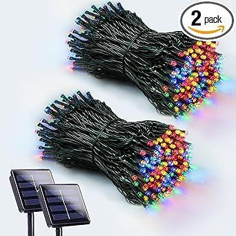 Lumimuse Solar Yard Lights Housewarming Present – 2 Pack 200 LED Patriotic and Multicolor Options for Gardeners, Retirees and Outdoor Hosts