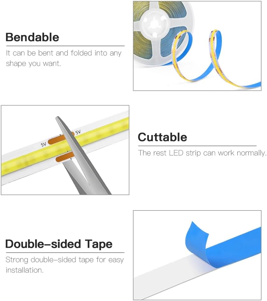 Luminara 5V LED Strip – Holiday Gift for College Students and Dorm Room Decorating