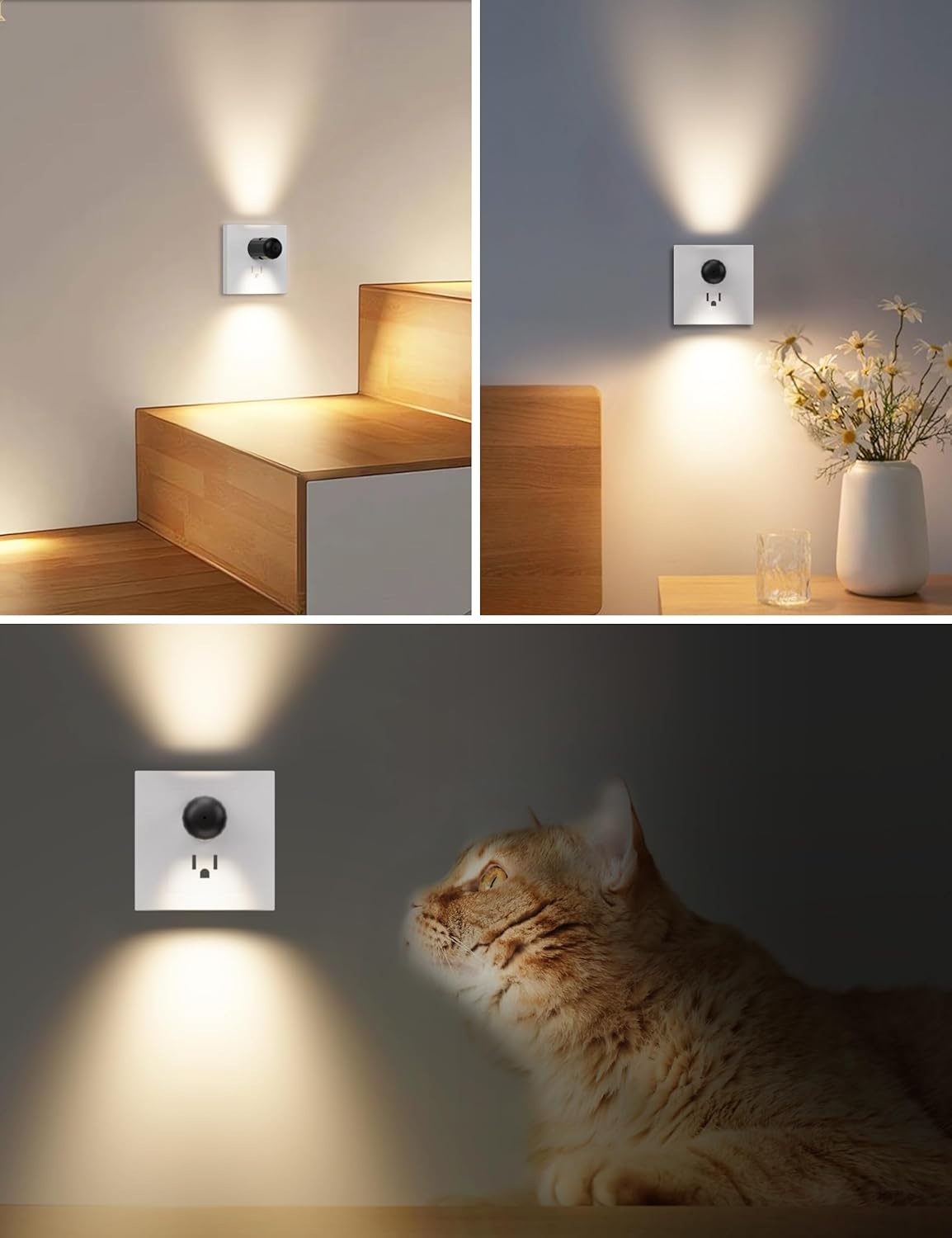 LumiNest Holiday Gift Night Light 6 Pack – Stocking Stuffer for Parents and Seniors, Soft White Plug in Wall Light for Whole Home