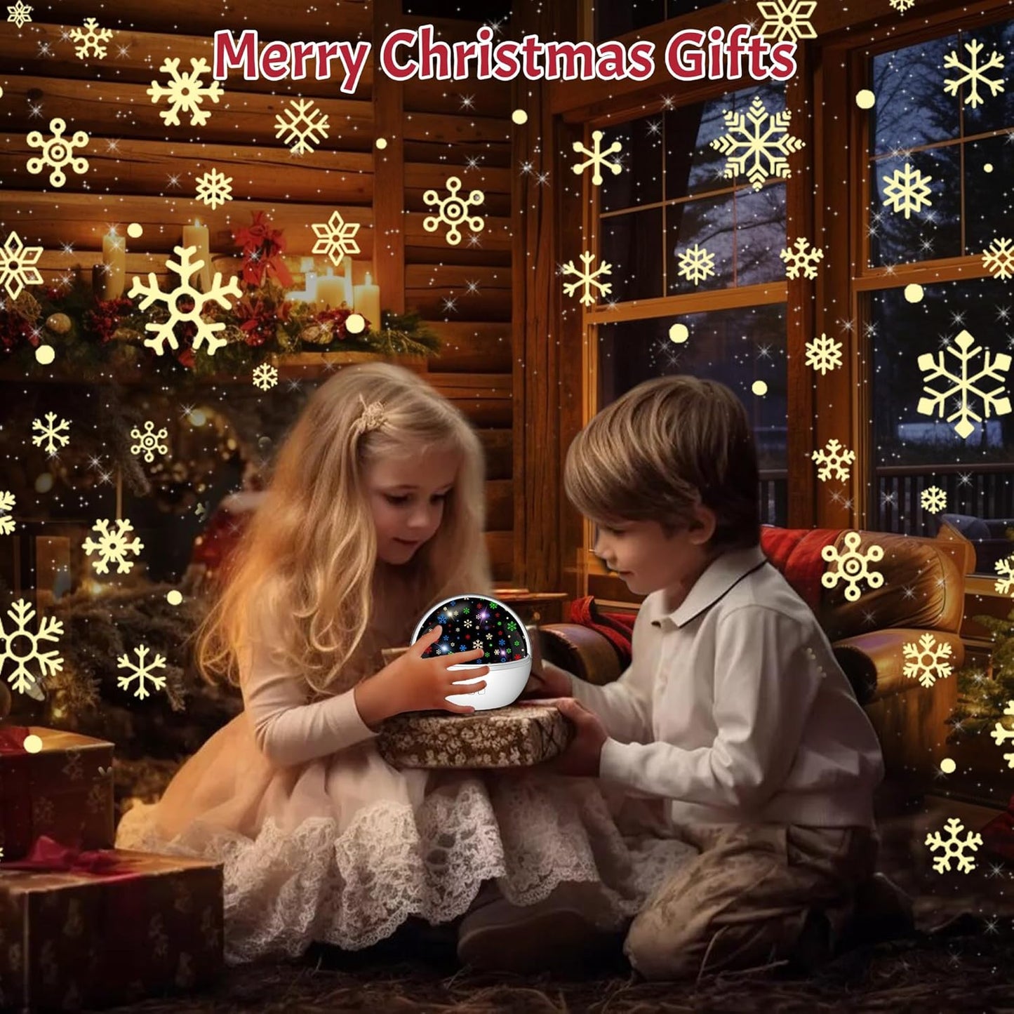 LuminoCrib Smoke-Free Snowflake Night Light – No Flame, No Wax, No Heat Hazard for Nursery Use