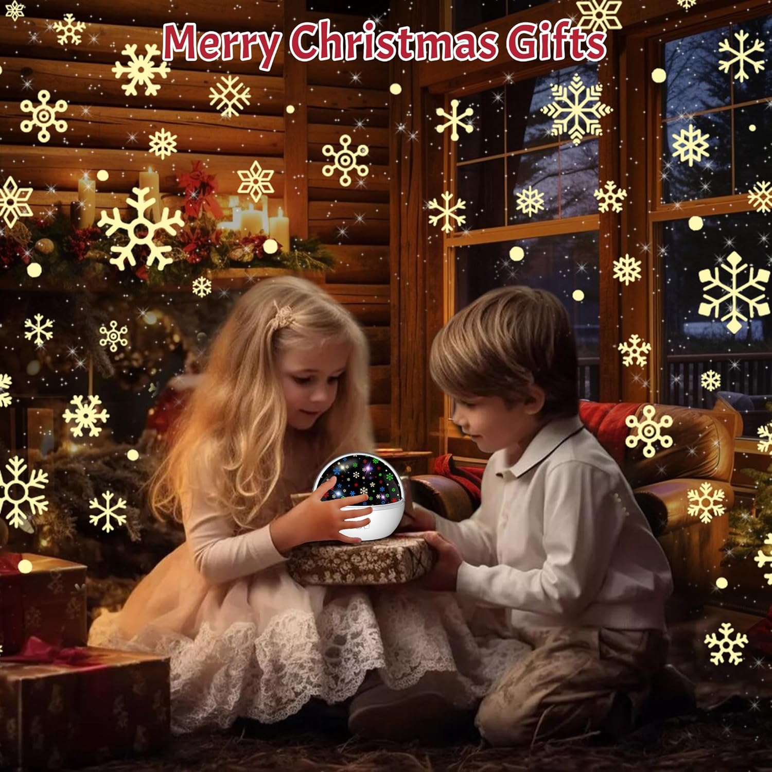 LuminoCrib Smoke-Free Snowflake Night Light – No Flame, No Wax, No Heat Hazard for Nursery Use