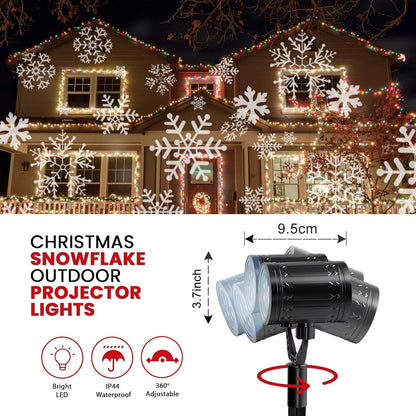LUMINOUS Winters Night Snowflake Projector – Kids Bedroom Holiday Light, Cool Touch Safe Housing