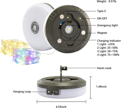 LuminTrail CampGlow Reel – Smoke-Free Battery Operated String Lights, Safe Around Curtains, Canopies & Sleeping Bags