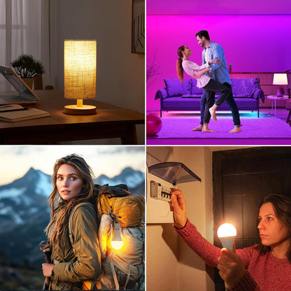 LuminWick Battery Powered A19 Bulb – Stylish Home Ambiance Light for Dining Room, Meditation Corner, and Hallway