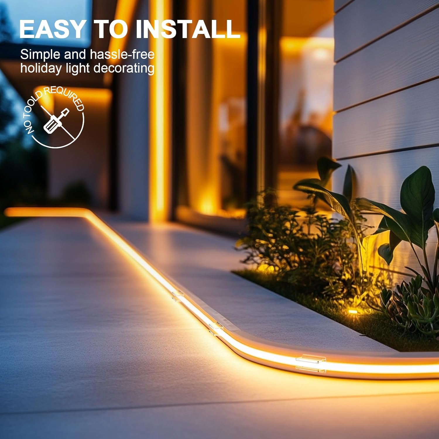 Lumistrip Clear Neon Light Mounting Brackets - Peel-and-Stick Clips for Stylish Home Wall Lighting