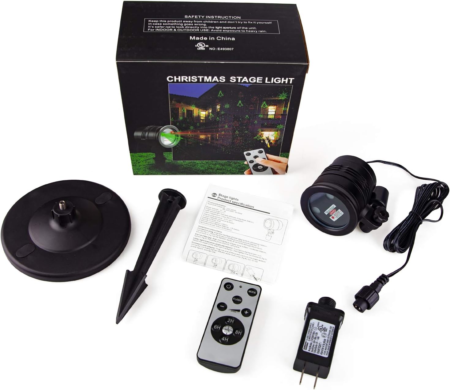 LumiVue AuroraStar Laser Projector – Smokeless, Fire-Free Christmas Decor for Cat Households & Elderly Users, Cool Operation