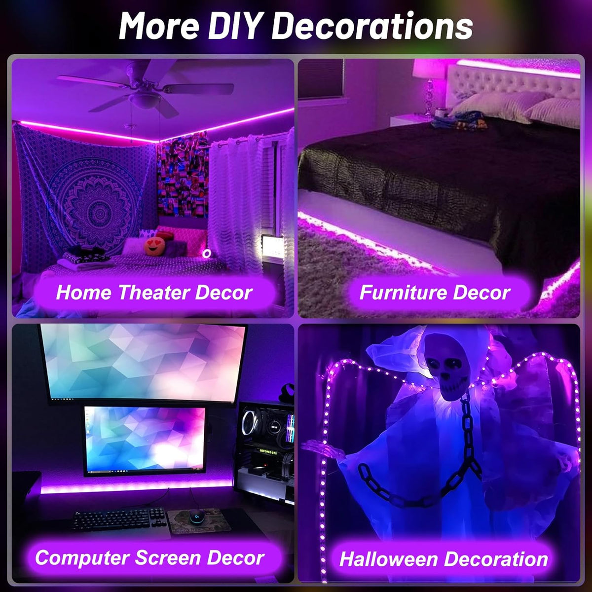 LumoGlow Fluorescent Strip – Unique Gift for Party Hosts, Event Decor and Ambience Lighting